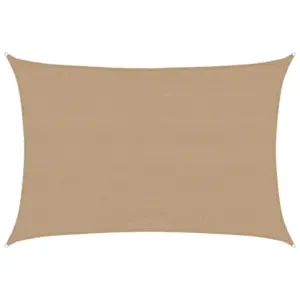 Ristkülikukujuline HDPE päikesepuri, pruunikashall, 4 x 6 m, 160 g/m²