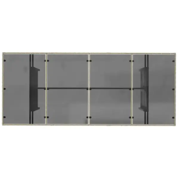 6-kohaline 7-osaline aiamööbli komplekt helehalli polürotangiga, klaasplaadiga laud 190 x 80 cm - 8