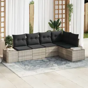 Modulaarne aiadiivanikomplekt, 5-kohaline, helehall polürotang