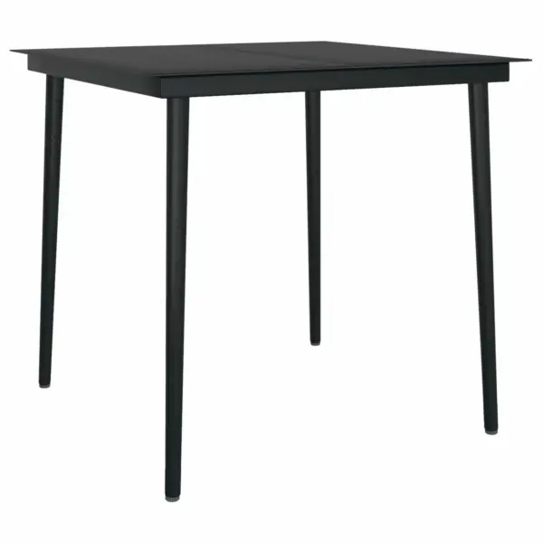 3-osaline helehall polürotangist aiamööbli komplekt patjadega, laud 80 x 80 x 74 cm - 5