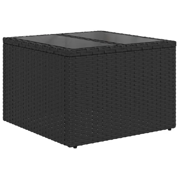 9-osaline modulaarne aiamööbli diivanikomplekt, must polürotang, 8 istekohaga, 287 x 122 x 85 cm - 6