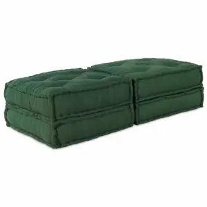 Modulaarne lounge-diivan, 2-osaline, roheline kangas, 140 x 70 x 36 cm