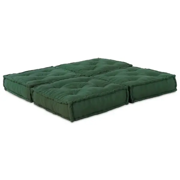 Modulaarne lounge-diivan, 2-osaline, roheline kangas, 140 x 70 x 36 cm - 2