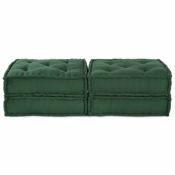 Modulaarne lounge-diivan, 2-osaline, roheline kangas, 140 x 70 x 36 cm - 5