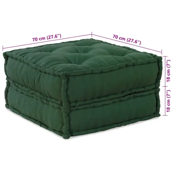 Modulaarne lounge-diivan, 2-osaline, roheline kangas, 140 x 70 x 36 cm - 9