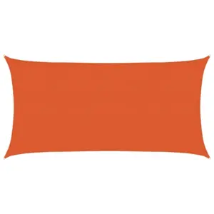 Oranž HDPE päikesepuri, ristkülikukujuline, 2,5 x 4,5 m, 160 g/m²
