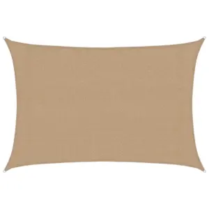 Ristkülikukujuline HDPE päikesepuri, pruunikashall, 3 x 4 m, 160 g/m²