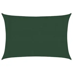 Ristkülikukujuline päikesepuri, tumeroheline HDPE, 3 x 4,5 m, 160 g/m²