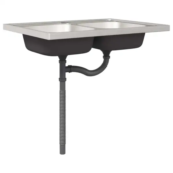 Valge köögikapp Kalmar, 2 uksega, tehispuit, 80 x 46 x 81,5 cm - 5